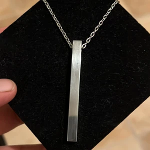 Bar necklace  - Silver plated 