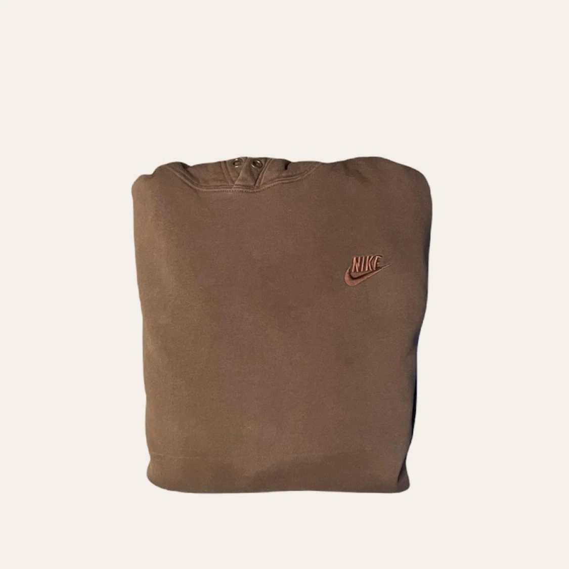 Vintage Nike Hoodie, brun stl L - 90