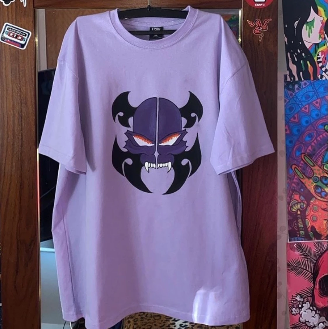 Oversized T-shirt i Lila  - 90