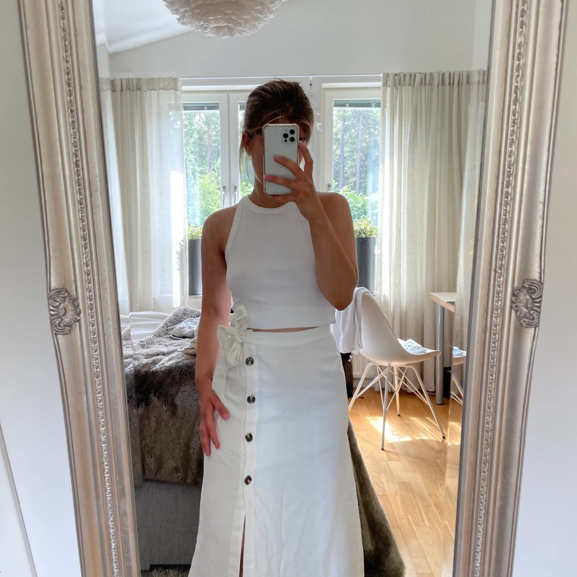 Vit långkjol från Mango