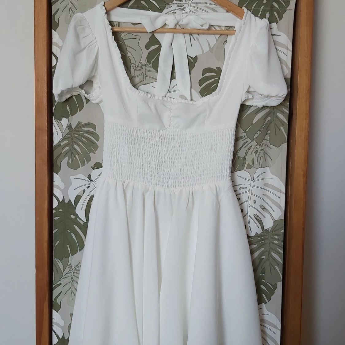 Vit klänning, strl S - 91