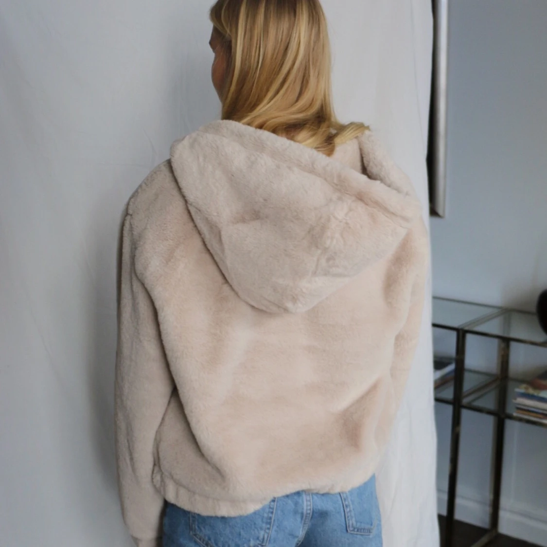 Vändbar teddy jacka - 91