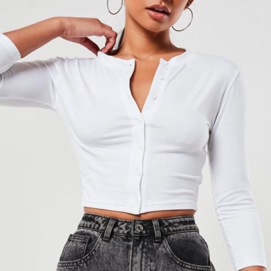 Vit button down tröja