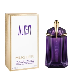 MUGLER Alien Eau de Parfum 60 ml/ Oanvänd - Alien Eau de Parfum av Thierry Mugler - aldrig använd. Parfymflaskan kan fyllas på i butik. Solig fasett: Jasmine Sambac, Mystisk fasett: Kashmeran trä, Omslutande fasett: Ambergris. Säljes då den inte kommit till användning. Nypris: 1 109 kr.