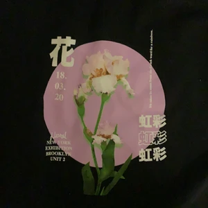 Svart hoodie - Svart Hoodie från Urban outfitters med tryck på ryggen samt ärmen och ett litet på bröstet