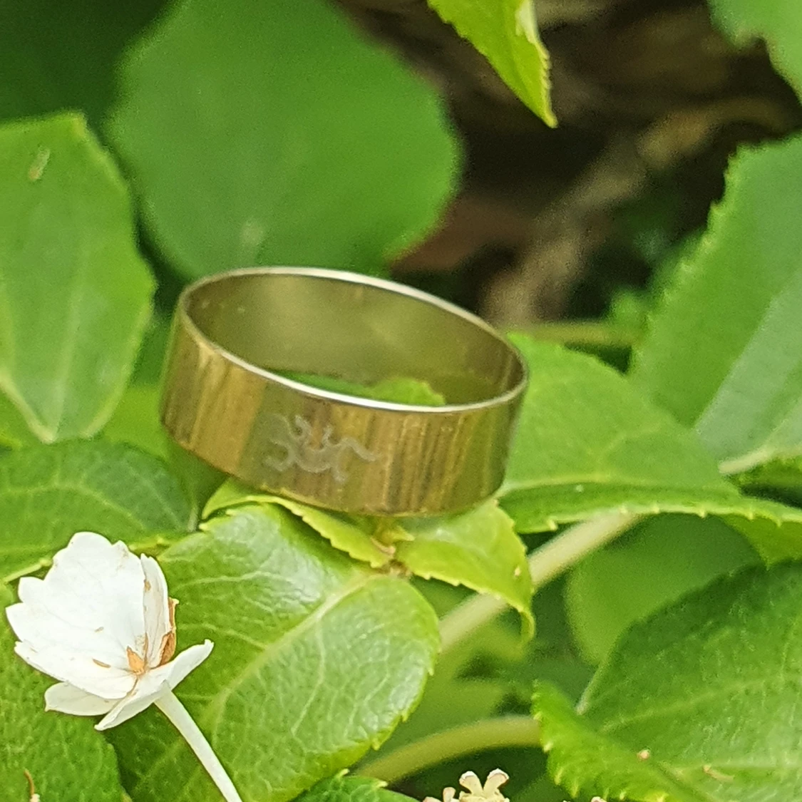 Guld ring av rostfritt stål  - 90