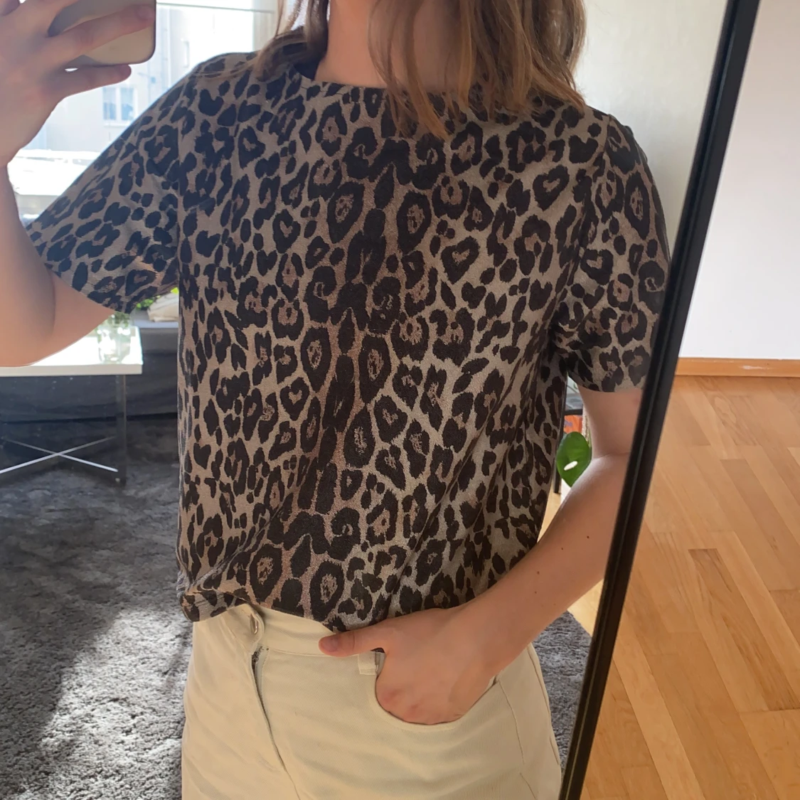 Ginatricot t-shirt med leopardmönster