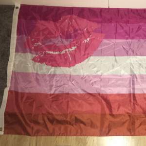 Säjer denna Lesbisk flagga med läppstift på🏳️‍🌈 köparen står för frakten❤️
