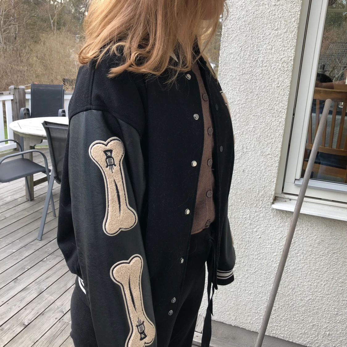  svart varsity-jacka - 90