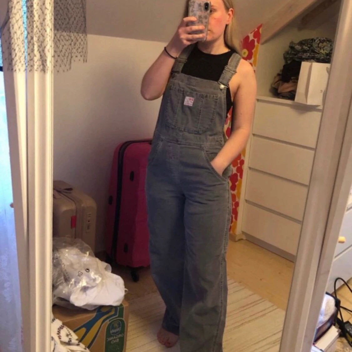Vintage hängselbyxor Levis - 90