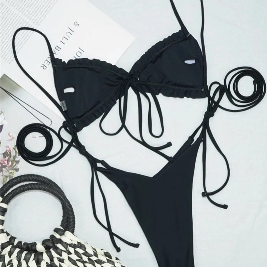 Jättefin svart bikini💖 - 91