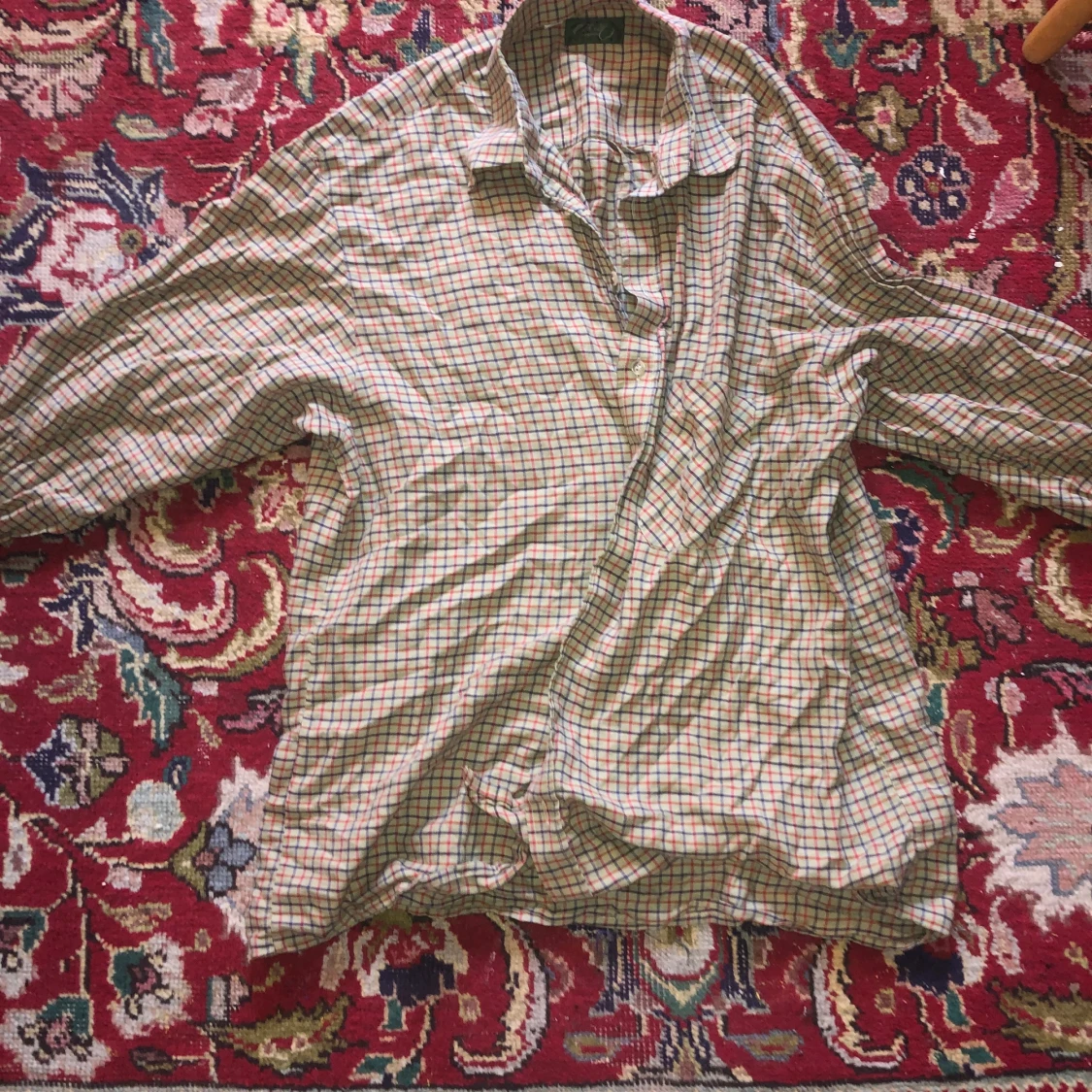 rutig flanellskjorta💐 - 90