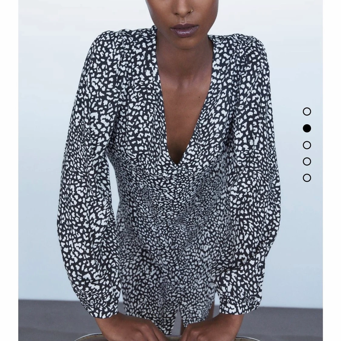 Djurmönstrad klänning zara