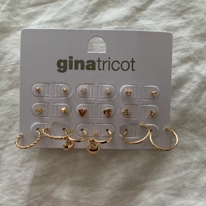 9 par örhängar - guld  - Nytt 