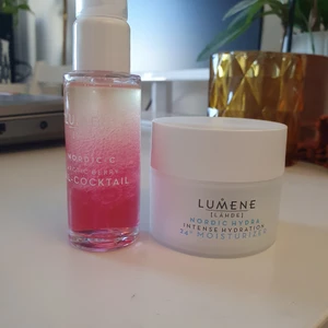 Lumene  - Lumene cocktail och lumene 24 hour moisturizer. Jag har testat en gång men tyvärr fick jag en allergisk reaktion. 
