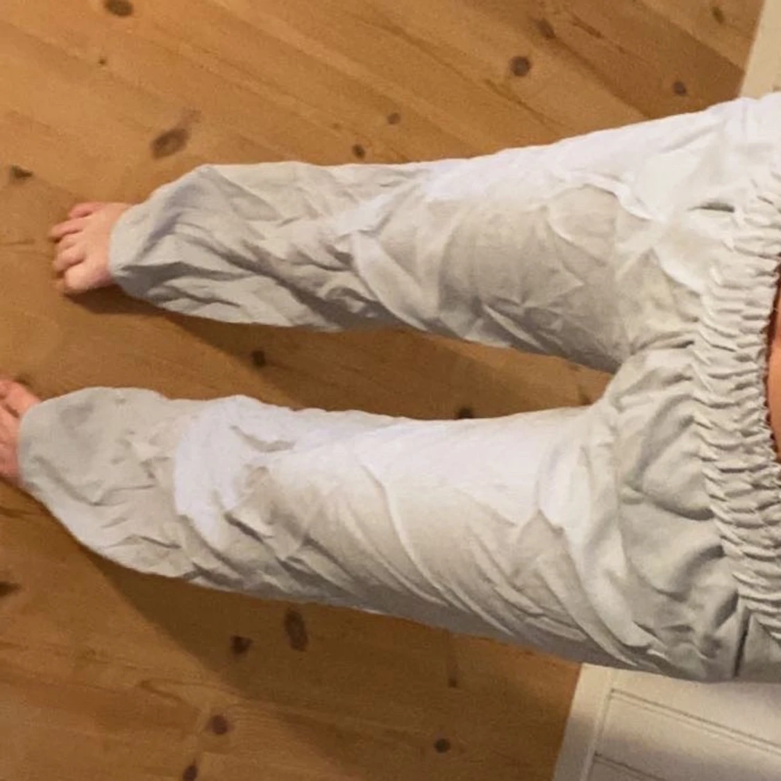 grå Linnebyxor - 90