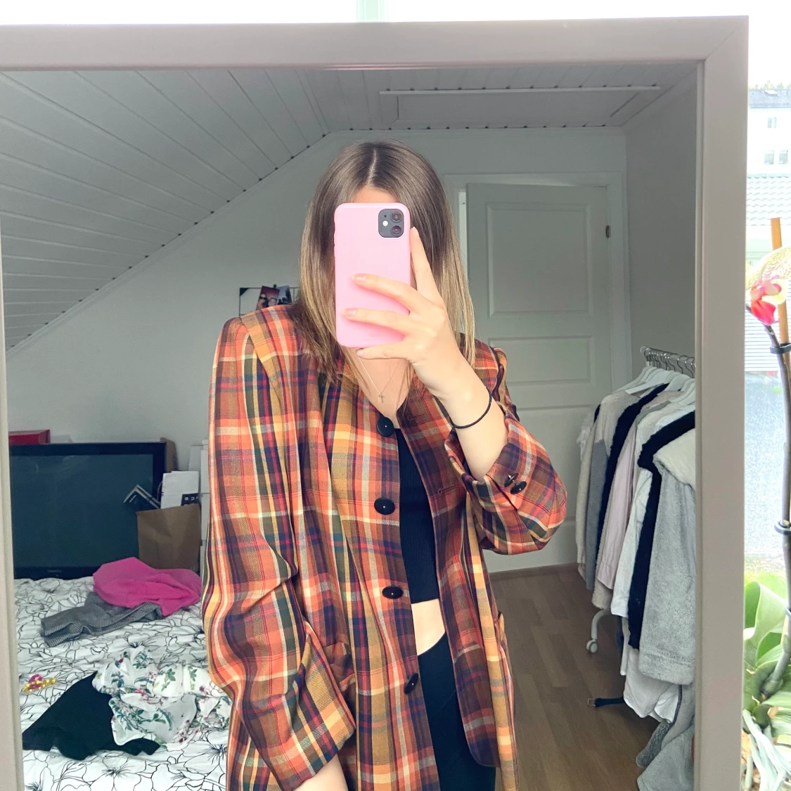 Oversize Rutig Jacka/kavaj  - 91