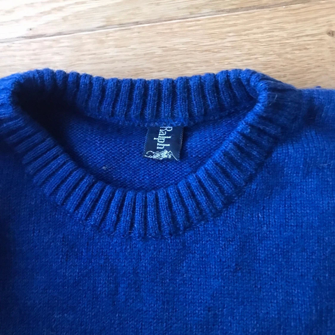 Blå stickad Ralph Lauren - 90