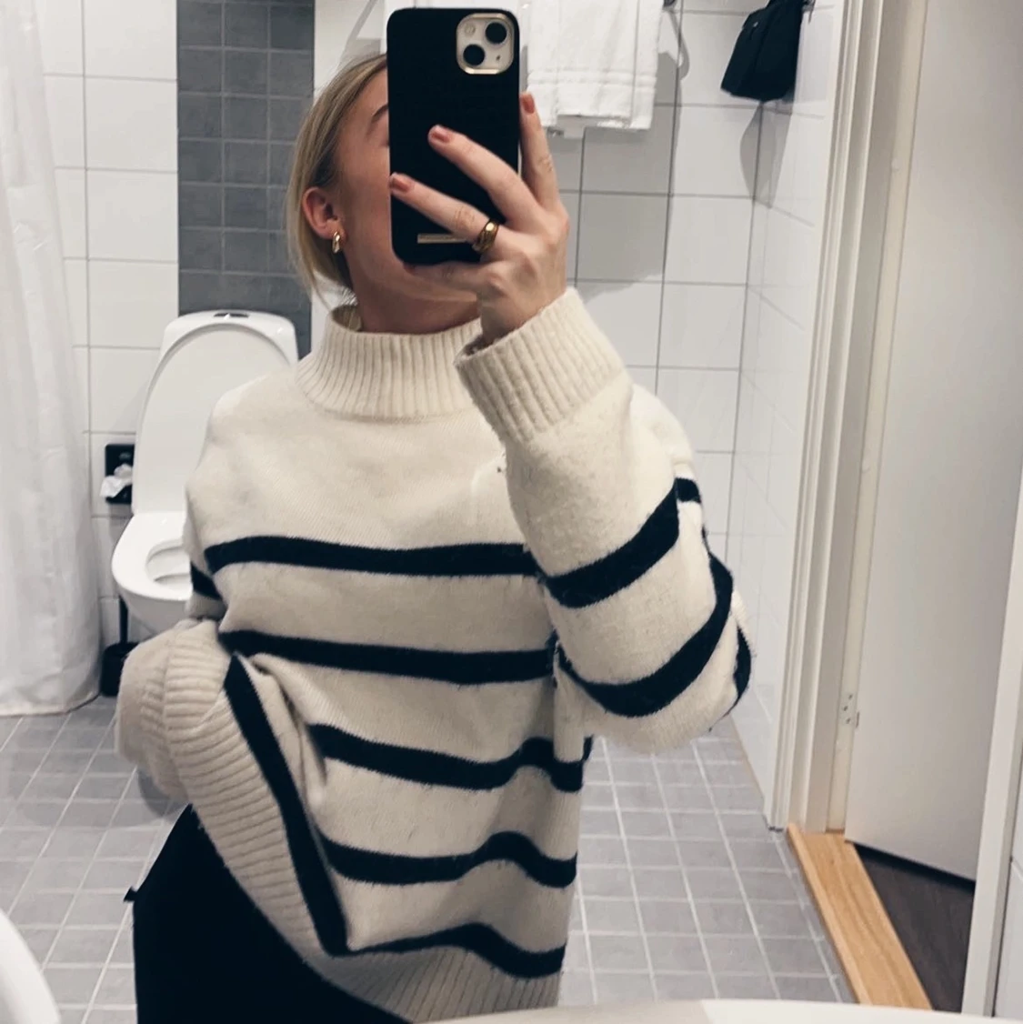 Randig stickad tröja från hm - 90