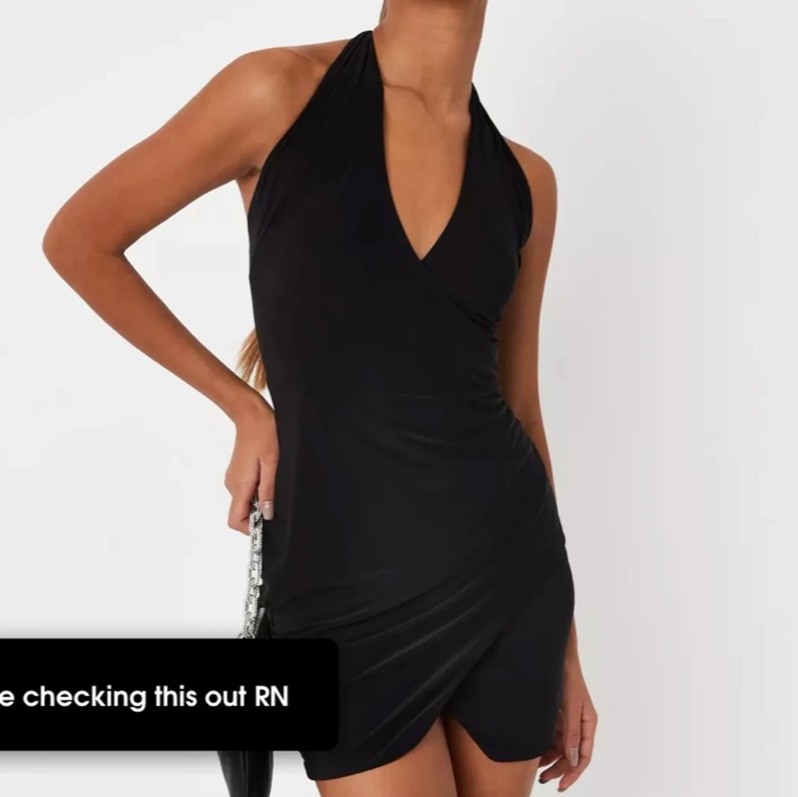 Svart halterneck klänning