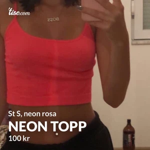 Topp  - Neon rosa, st S super fin och festlig 