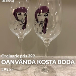 Kosta Boda all about You  - Jag säljer 3 förpackningar med 2-pack vinglas från serien All about You i färgen aubergine purple, alltså 6 glas totalt!Priset är 299kr per förpackning, ordinarie pris är 399kr. Enda gången glasen lämnat förpackningarna är för dessa bilder. En perfekt julklapp helt enkelt! Anledningen till att jag säljer är att min sambo har en hel uppsättning glas redan. Är det något du undrar är det bara att fråga:) kan mötas upp i Göteborg med omnejd alternativt posta om köparen står för frakten! 