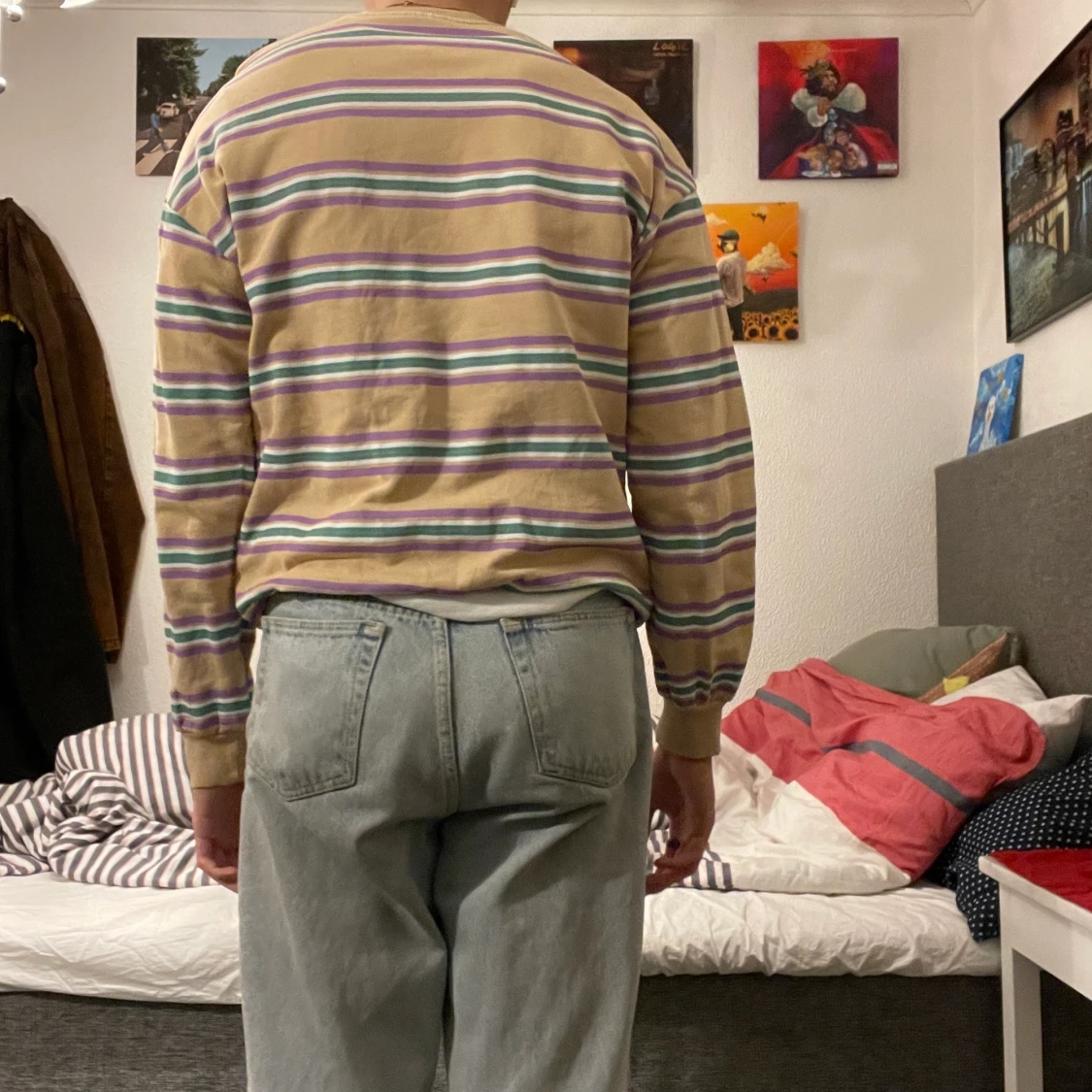 Randig beige tröja junkyard  - 91