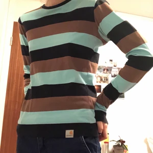 Brun randig långärmad från carhartt - Superfint skick! Brun/svart/turkos 