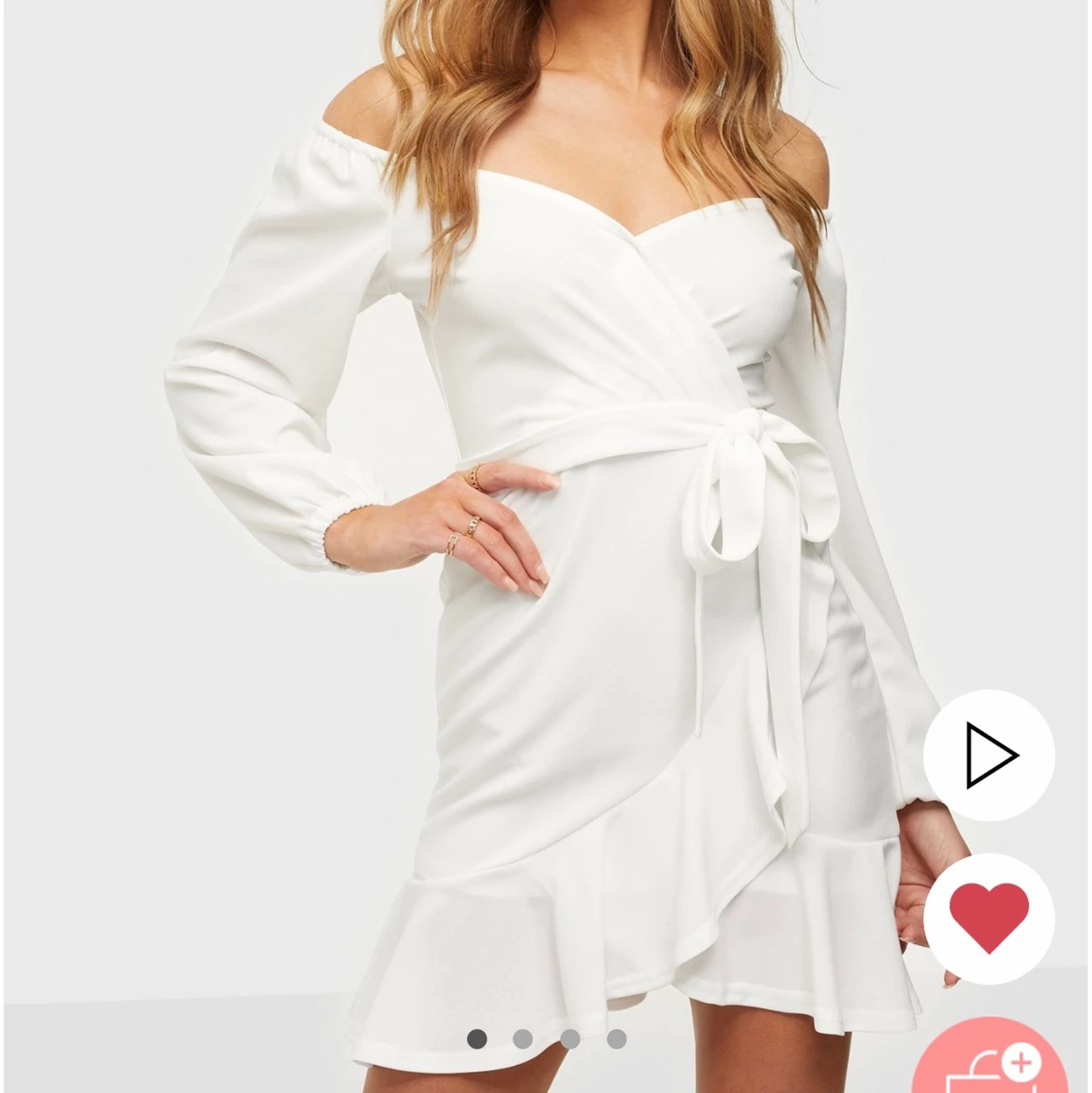 Vit klänning storlek 40