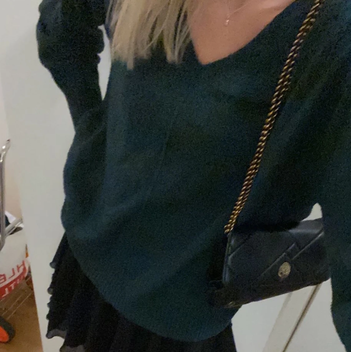 Grön stickad tröja - 91