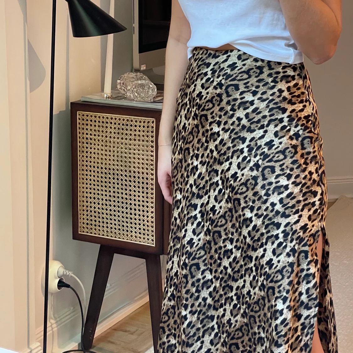 Leopardmönstrad kjol