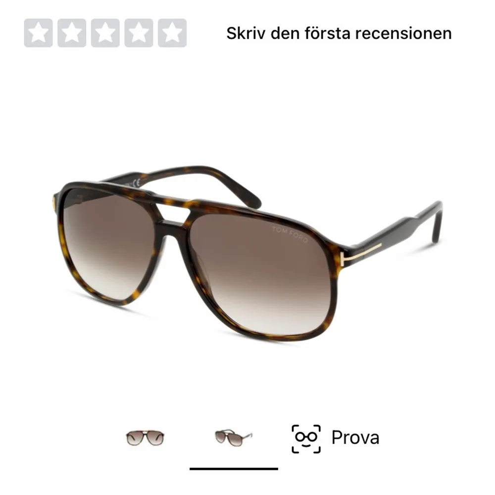 Säljer ett par Tom Ford solglasögon då dom inte används. Köpta för ca 1år sen, bra skick.       Nypris 3898kr medföljer endast glasögon . Accessoarer.