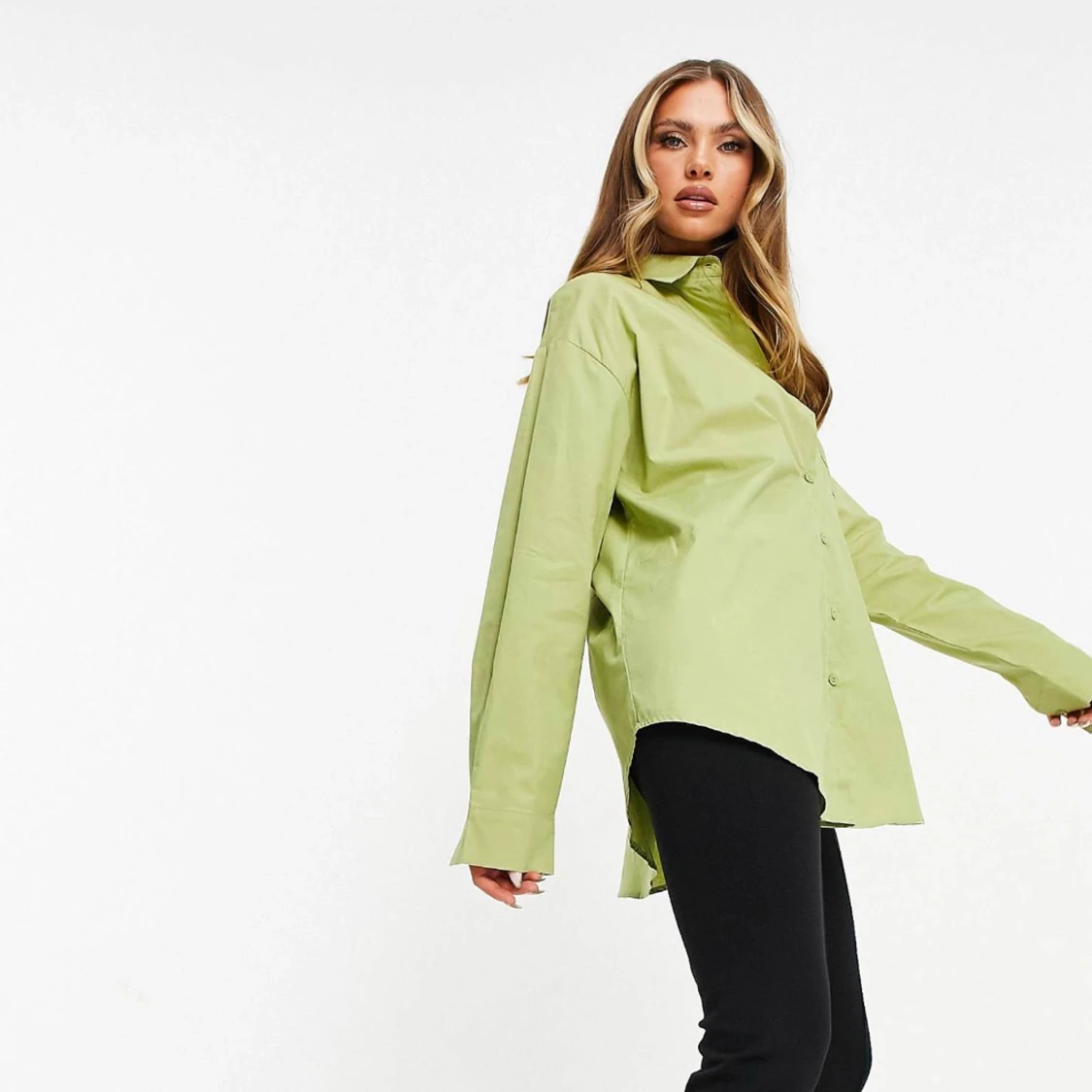 Limegrön sommarskjorta - 90