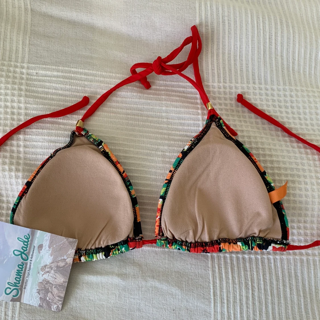 Blommig bikiniöverdel stl XS/S - 90