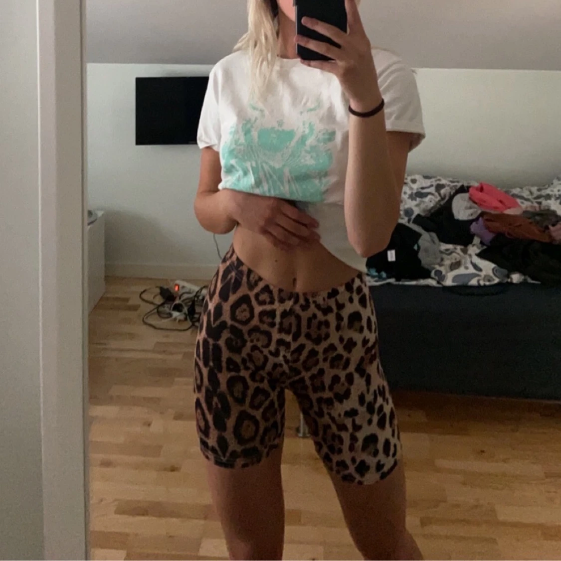 Leoprintade cykelbyxor