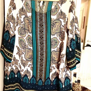Tunika - Tunika strl xl från indiska . Skön sval viscose . Använd några gånger men inga defekter . 