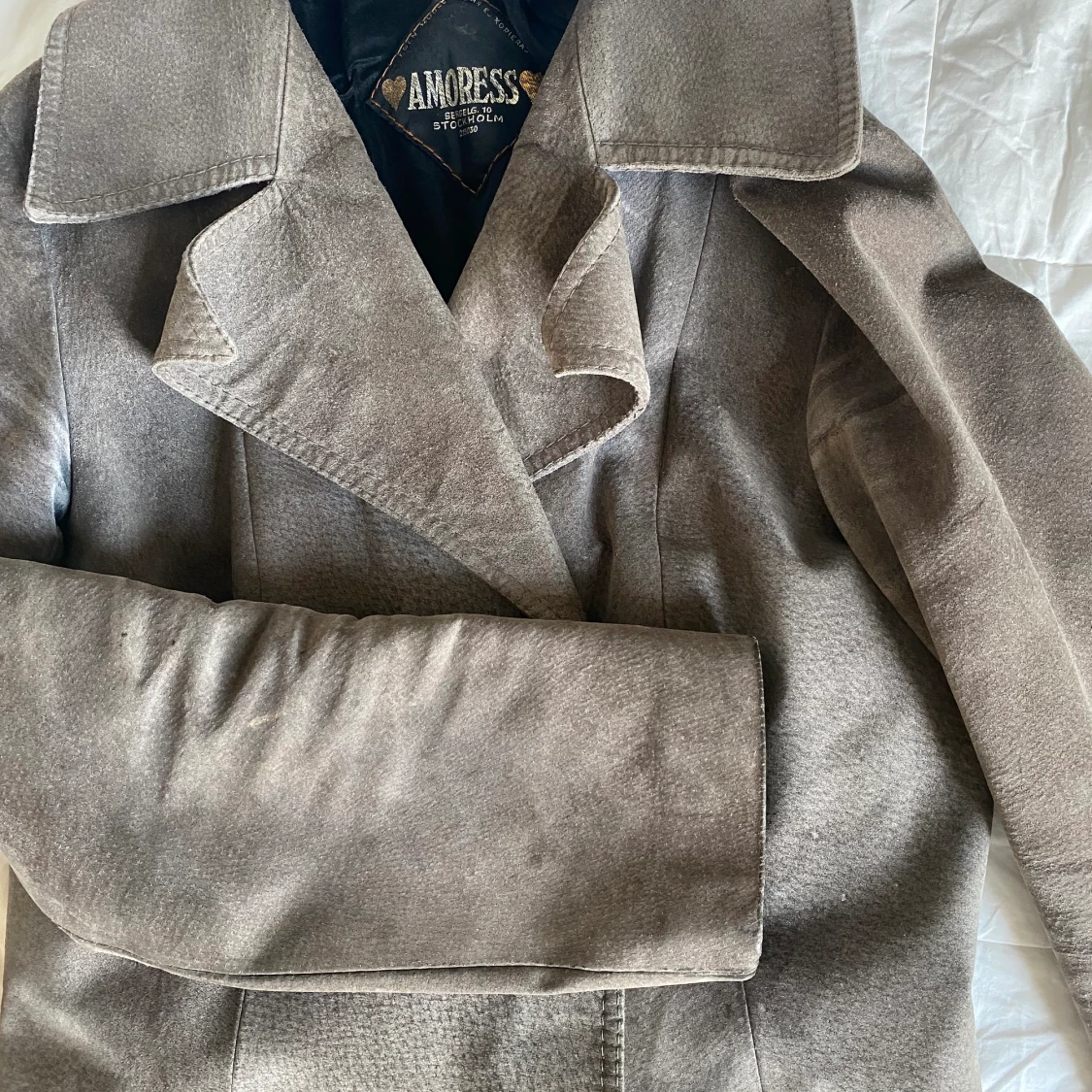 Äkta läder jacka  - 90