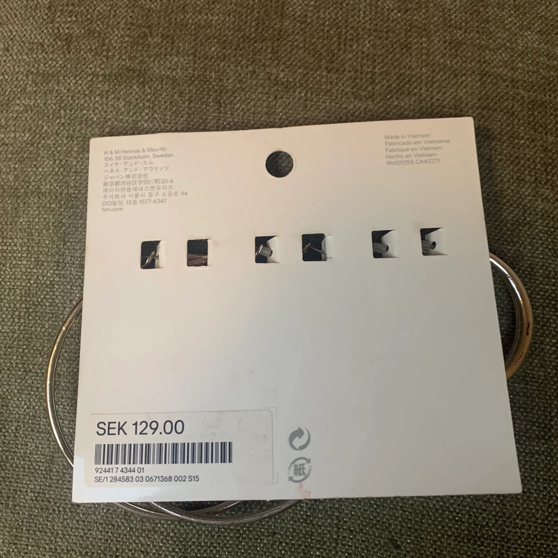 3-pack ring örhängen  - 91