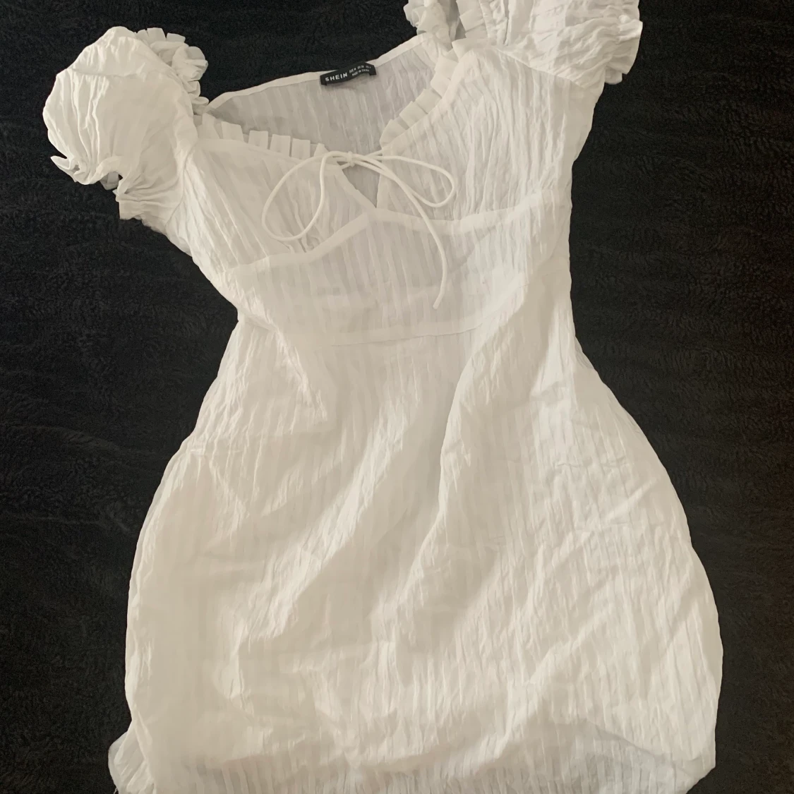 Söt vit klänning - 90