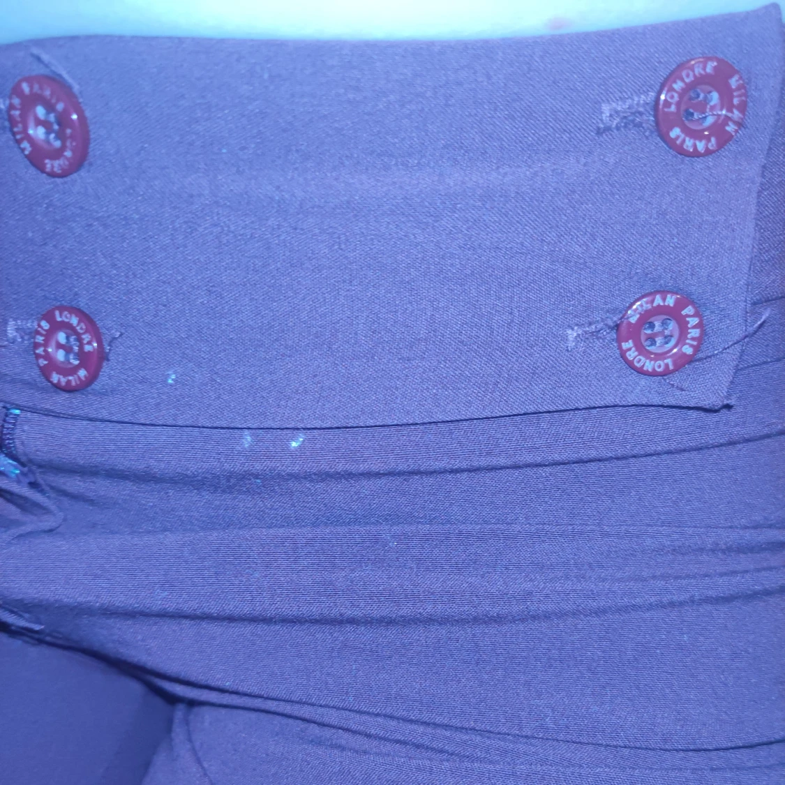 70s Bruna stretchiga byxor med flare - 91