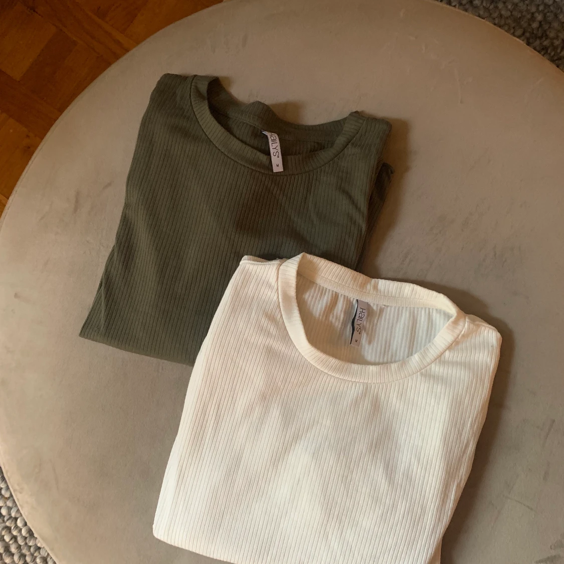 Långärmad ribbad topp - 90