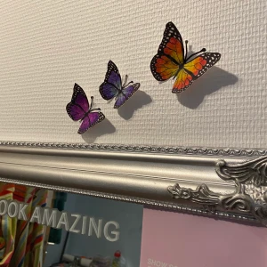 fjärilar  - fjärilar jag gör själv, kan göras i alla olika förger och storlekar. allt efter önskemål. priset varierar beroende på storlek av fjärilarna 