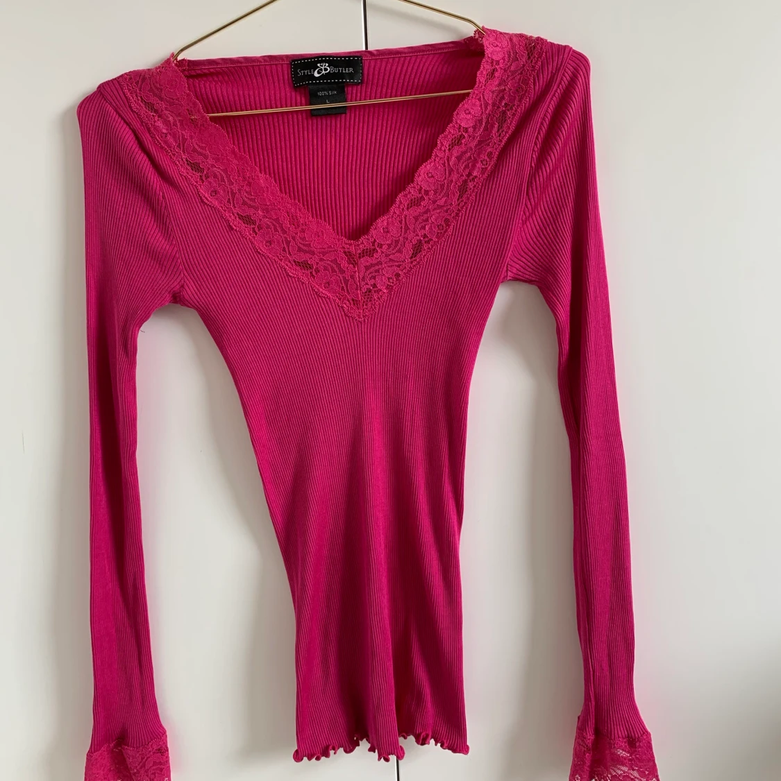 Rosa spets tröja - 90