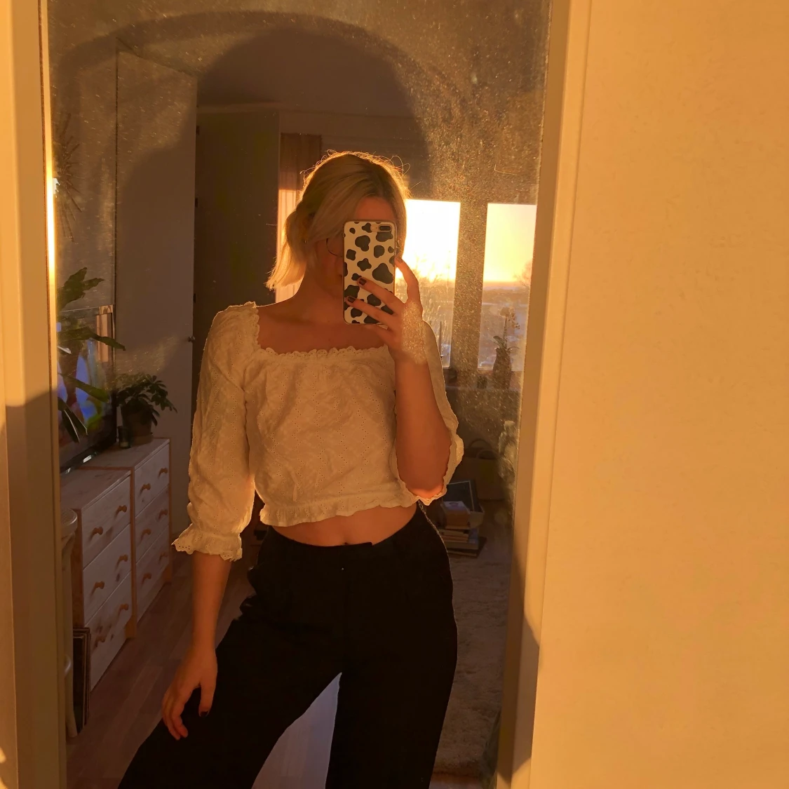 Croptop med ärmar - 91