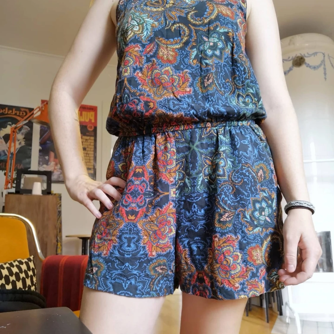 Paisley jumpsuit vintage stil 