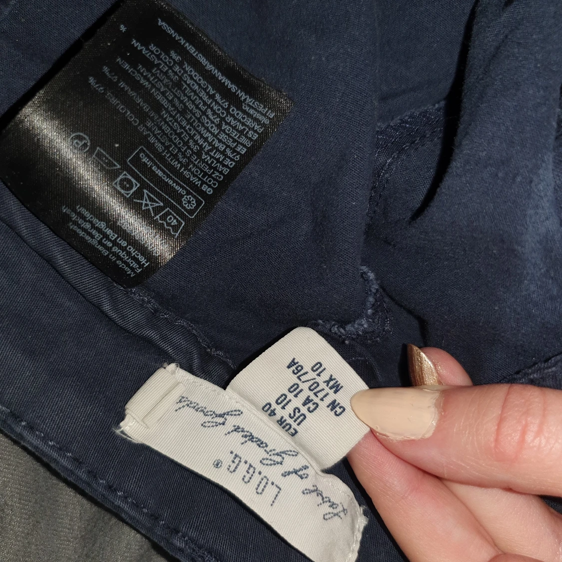 Mörkblå chinos medium - 91