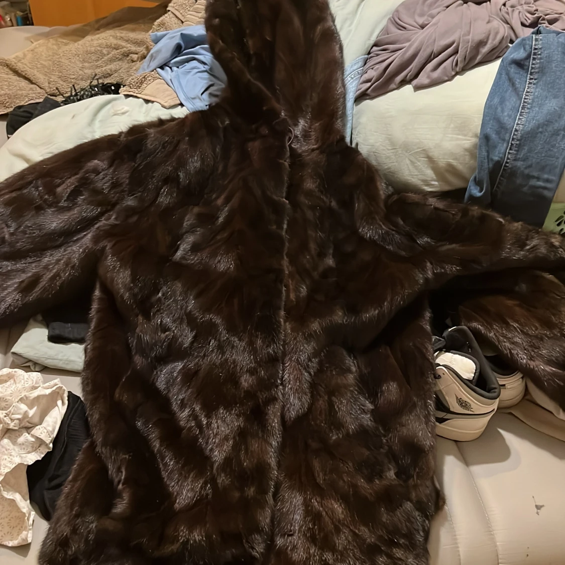 Furry long jacket  - 90