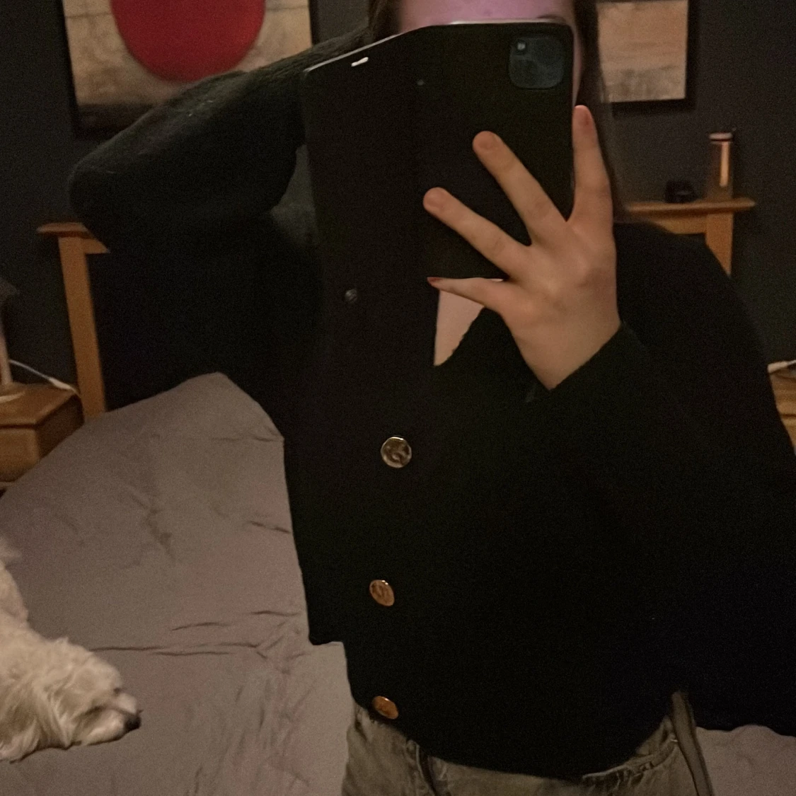 Stickad tröja storlek L