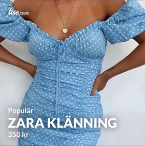 Zara klänning - Superfin zaraklänning som tyvärr är lite för stor på mig! Storlek M, men sitter som en s/m. Den är oanvänd🥰