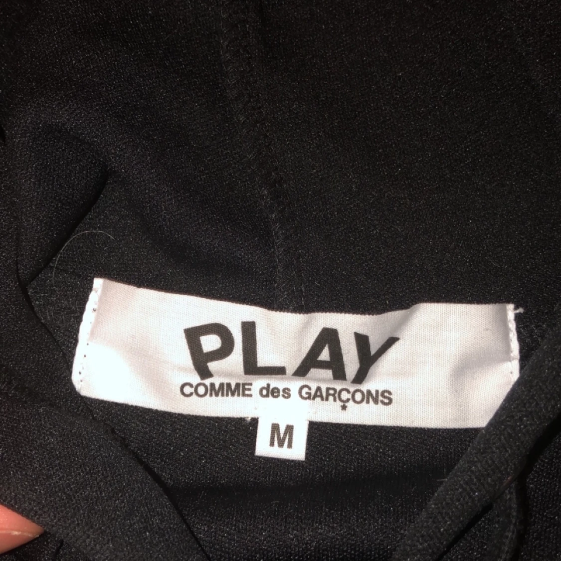 CDG play svart zip-up hoodie, storlek M - 91